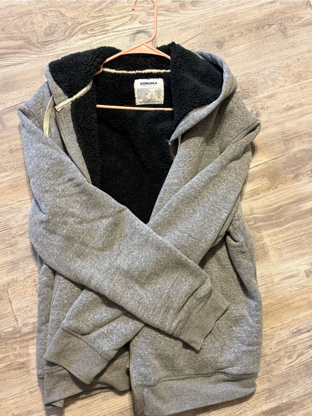 Sonoma Black Plush Sherpa Jacket